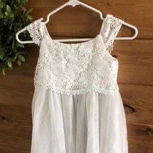 Girls white dress (communion) 7-8
